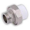 Муфта комб.разъём (американка) с нар.резьбой 25х3/4" (100/25) (Valfex) БЕЛАЯ
