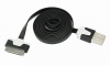 USB кабель для iPhone 4 slim шнур плоский 1М чёрный
